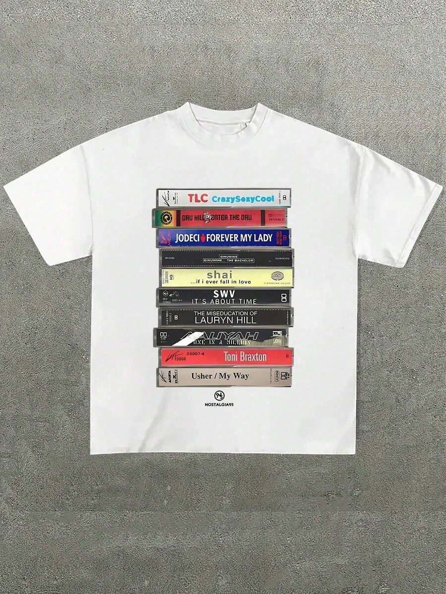 Vintage Women's T-Shirts, Summer Tops - 白色 - 查看 1