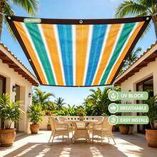Portable Privacy Sunshade Net With Grommets, Windproof Sun Canopy, Suitable For Backyard Patio, RV Camping And Outdoor Use - Multicolor - View 1