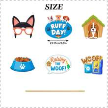 18Pcs Dog Photo Booth Props, Puppy Pet Theme Birthday Party Decorations Supplies Funny Puppy And Kitten Party Supplies - View 2