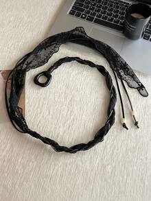 1 pieza Cinturón delgado de estilo bohemio para mujer, adecuado para compras, viajes, citas, se puede combinar con jeans y vestidos - Multicolor - Ver 14