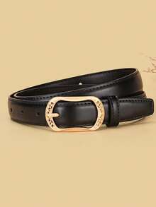 2/1pc New Simple Versatile Pin Buckle Belt For Women, Casual Waist Strap For Student Daily Commute & Jeans - Multicolor - View 12
