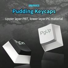 MageGee 130-Key Pudding Keycaps, Juego de Teclas PBT Personalizable, Altura OEM, Adecuado para Teclados 100%, 75%, 65%, 60%: Pudding Blanco - Blanco - Ver 9