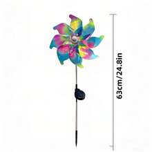 1/2PCS Halloween Solar Wind Spinner Garden Light, Colorful LED Rotating Windmill Light, Outdoor Waterproof Decorative Stake Light For Yard Lawn Patio Pathway, Perfect Gift - Windmill Lamp - View 6