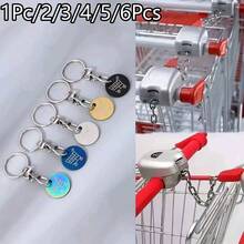1/2/3/4/5/6 Buah Gantungan Kunci Keranjang Belanja Stainless Steel, Hiasan Ransel yang Indah, Gantungan Kunci Unik, Gaya Minimalis Klasik dan Modis, Cocok untuk Pemakaian Sehari-hari Pria dan Wanita - Beraneka warna - View 3