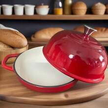 24cm Enamel Cast Iron Round Dutch Oven With Dual Handles, Suitable For Homemade Sourdough Bread, Home Baking (Bread/Desserts/Pastries) - View 4