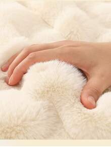 Faux Rabbit Fur Non-Slip Square Seat Cushion For Chair, Dining Chair, Computer Chair, Office Chair, Recliner - Bubble Velvet - View 5