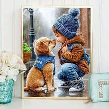 Kit de Pintura de Diamantes - Paisaje Natural, Granja de Animales, Tema de Pintura Famosa Creativa Imagen DIY 5D de Perforación Completa, Adecuado para Decoración del Hogar y Decoración de Pared, Opción Perfecta para Fiestas de Vacaciones y Diversas Ocasiones Festivas - Conjuntos - Ver 1