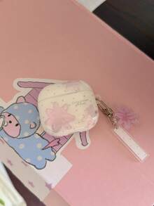 Casing Pelindung Earphone Polka Dot Girl Lily Flower 4 Baru Pro 3 Pelindung Earphone Generasi ke-3 Casing Earphone Generasi ke-2 dan ke-3 Versi Peredam Kebisingan Generasi ke-3 dan ke-4 Lucu - Baby Pink - View 5