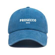 男士棒球帽 日常極簡風 Prosecco 葡萄酒字母印花 復古做舊水洗 軟頂 防曬帽 - A - 查看 7