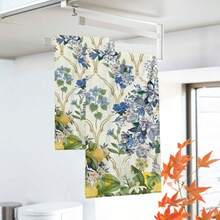 2/4/48pcs Blue & Yellow Floral Lemon Pattern Printed Kitchen Towels - Ultra Soft, Highly Absorbent Polyester Dish & Hand Towels, Perfect For Holiday Decor, Kitchen Decor, Party Decor - Multicolor - View 3