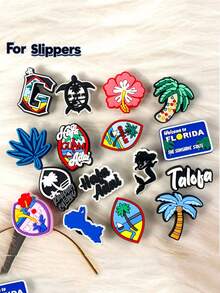 GCYCHENG Summer Holiday Style Beach Theme Shoe Accessories DIY Detachable Shoe Buckle Sun Beach Creative Street Shoe Decoration Christmas Gift Ornament - Multicolor - View 11