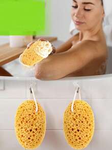 1/2pcs Sponge Bath Balls, Bath Sponge, Natural Body Sponge, Suitable For Men And Women, Exfoliating Bath Sponge, Gentle Deep Cleansing, Super Soft, Honeycomb Exfoliating Scrub, Cleaning Bath Seaweed Sponge - Multicolor - View 7