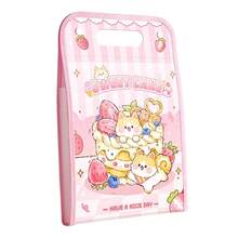 Carpeta Infantil A4 con Dibujos Animados de Animales, Portátil, Impermeable, de Tres Capas, Gran Capacidad, Bolsa de Archivo para Clasificación, Bolsa de Almacenamiento de Documentos para - Beis - Ver 9