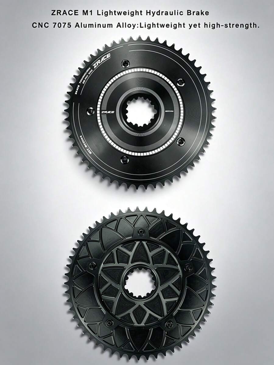 ZRACE 7075 CNC BCD144 競賽單車鏈輪組 直裝式 3 孔固定齒盤曲柄組配件 - 黑色 - 查看 1