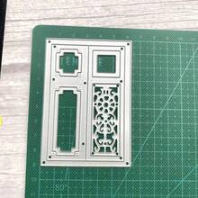 Cetakan Pemotong Logam Berbentuk Pintu, Templat Embossing Kartu Buatan Tangan DIY, Cetakan Kertas Dekorasi Foto, Pembuatan Kartu Scrapbooking - putih keperakan - View 6