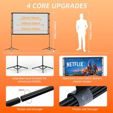XBJ 72"/100" Projector Screen With Stand & Wall Mountable – 4K HD 16:9 PVC, 1.5 Gain, Wrinkle-Free Double Sided, Indoor/Outdoor For Backyard, Home Theater, Camping. Includes Tripod, Carry Bag & Ground Nails. Complete Kit For Proyector - View 9