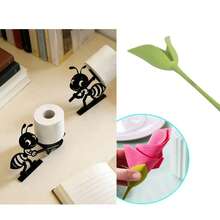2 piezas Portarrollos de papel higiénico con hormiga sonriente, dispensador de toallas de papel de vinilo lindo de pie, estante de almacenamiento de baño con forma de insecto divertido, estante de almacenamiento multifuncional para encimera, decoración del hogar con estilo animal único, accesorio decorativo creativo para el tocador del baño - Multicolor - Ver 4