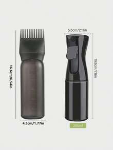 2件組護髮套組：1個噴霧瓶 (200ml) + 1個髮油塗抹瓶；髮根梳塗抹瓶 - 塗抹瓶頭設計為梳子形狀，軟瓶身附刻度，方便混合髮色，也可加入髮油打造自然紋理髮型 - 彩色 - 查看 11