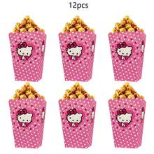 12/16/24pcs KT Out Popcorn Box,KT Theme Candy Boxes, Snacks Boxs,Gifts Treats Boxs,KT Birthday Party Supplies,KT Cat Candy Boxes - Cartoon - View 8