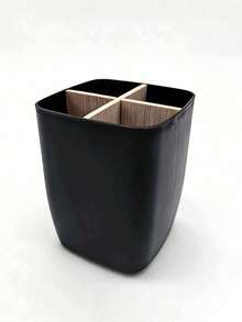 1 pieza Organizador de escritorio de bambú con 5 compartimentos, caja de almacenamiento premium a prueba de humedad para suministros de oficina, soporte para bolígrafos, caja de almacenamiento de cosméticos para el baño, estante multiusos para la sala de estar, organizador de joyas para aretes y anillos, producto de almacenamiento y organización para el hogar, adecuado para escritorio, gabinete, tocador, escritorio de dormitorio, regreso a la escuela - Multicolor - Ver 15