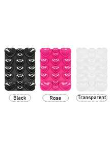 Silicone Suction Cup Phone Holder, 17pcs Silicone Single-Sided Heart-Shaped Suction Cups, Non-Adhesive Grip Design, Reusable Phone Stand, Suitable For Makeup, Fitness Display, Car And Kitchen Use. Free Attachment, Easy Adsorption On Smooth Surfaces, Single-Sided Suction Cup Design, One-Touch Attachment, No Residue - Multicolor - View 30