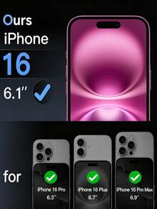 1片 HD 霧面螢幕保護貼，適用於 iPhone 16 (6.1 吋)、17 Pro Max、17、17 Pro、17 Air、16 Pro Max、16 Pro、15 Pro Max、15、15 Pro、14、13、12、11，柔軟材質，防眩光、防指紋、觸感滑順，可搭配保護殼使用 - 無色 - 查看 3