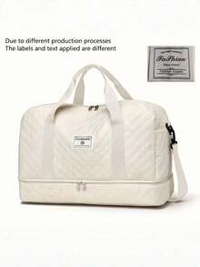 1pc Travel Storage Bag, Large Capacity Portable Clothing, Shoes, Cosmetics Organizer, Thick Wear-Resistant Fabric, Waterproof & Dustproof, Multi-Layer Design, Dry & Wet Separation, Side Pocket + Shoe Compartment, Scientific Layout To Meet Luggage Partition Storage Needs, Suitable For Long-Distance Travel, Short-Term Business Trips, Weekend Vacations And Dorm Storage Organization, Lightweight & Foldable, Space-Saving, Essential For Back-To-School And Vacation Travel - View 11