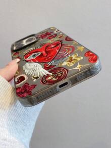 Cover per telefono con design a cuore, decorata con fiori e stelle, compatibile con iPhone17, 16, 15, 14, 13, 12, 11 Pro Plus e Pro Max. Materiale TPU antiurto. Un regalo perfetto per familiari, amici, bambini, compleanni, feste primaverili, partner e San Valentino. - Multicolore - Visualizzare 5