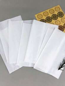 OBOVAY White Kraft Paper Packaging Bags, Plan Sticker Packaging Bags, Shopping Bags, Gift Bags, Good Gift Bags, Gift Bags, Thin Paper, Suitable For Weddings, Birthdays, Baking, Gift Wrapping, Lipstick, Handmade Packaging, Product Packaging, Wedding Gift Bags - Multiple Styles - View 3