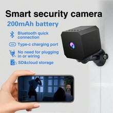 1個迷你間諜隱藏攝影機，無線WiFi隱藏攝影機，具備夜視功能、手機偵測功能、手機查看功能與全高清畫質，適用於居家/辦公室安防，200mAh電池 - 黑色 - 查看 10