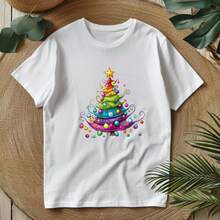 1/2/3pcs Rainbow Gradient Rolled Edge Christmas Tree Iron-On Patch, Cute Colorful Ball & Star Christmas DIY Print, Suitable For T-Shirt, Sweatshirt, Canvas Bag, Pillow - Multicolor - View 9