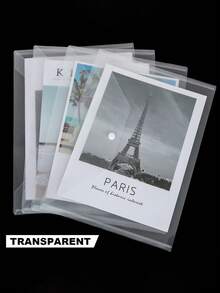 10/8/5/3/1 buah Map File A4 Polipropilena, Tas Dokumen Transparan Gaya Modern dengan Kancing Jepret, Kantong Penyimpanan File PP Tahan Air dan Tahan Lama, Cocok untuk Pelajar dan Penggunaan Kantor - MultiWarna - View 5