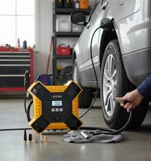 Car Air Compressors - Yellow - View 4