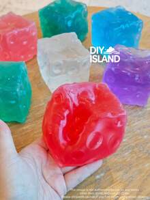 Glacier Jumbo Clear Cheese Squishy Toy - Multicolor - View 8