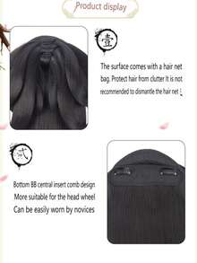 Ancient Style Hanfu Wig With Integrated Full Set Hair Accessories, Warring States Period Costume, Wei Style Wig Bun Hairpiece With Hair Padding - Multicolor - View 3