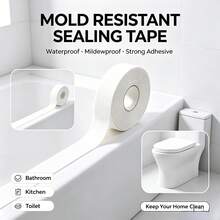 5m Self-Adhesive Waterproof Caulking Tape, Grout Tape, Sealing Tape - Easy To Apply, Durable Sealant, Suitable For Bathroom And Kitchen, Perfect For Toilet Base, Tiles And Floors - View 2