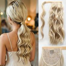 18 Inch Wavy Ponytail Hair Extension, Wrap-Around Clip Design, Suitable For Women's Daily Use - Multicolor - View 12