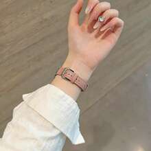 1 PC PU Loop Compatible With Apple Watch Band Women 38mm 40mm 41mm 42mm 44mm 45mm 46mm 49mm Strap Series 11/10/9/8/7/6/5/4/3/2/1 SE Ultra - Pink - View 4