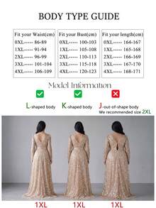 UNITHORSE 長袖心形領水鑽亮片晚禮服，派對洋裝，正式場合，秋季女裝，春秋婚禮 - 香檳色 - 查看 8