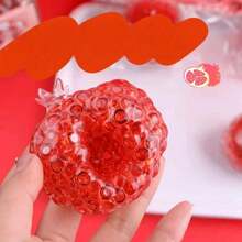 Creative Colorful Ice Cube Squeeze Ball, Rainbow Handmade Squeeze Toy, Watermelon Shaped Squeeze Toy, Handmade Ice Cream Texture, Pomegranate Popping Bead Stress Relief Toy, Fun And Slightly Challenging Sensory Experience, Party Favor Bag Filler Series Toy - Multicolor - View 16