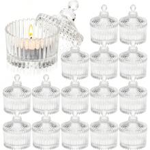DIY Glass Jar Transparent Candy Jar With Lid Storage Container Storage Box Cotton Swab Makeup Brush Holder Tea Canister Jewelry Jar Spice Jar Multi-Functional Home Decor Christmas Gift Home Gift Room Decor - White - View 11