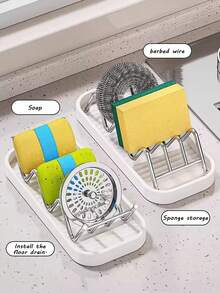 Dual-Sided Flip Design: 3-Bar Storage On Front Side,2-Bar Storage On Back Side To Hold Multiple Soaps At Once.Easy To Disassemble And Clean.Perfect For Bathroom Sink,Shower Counter,Kitchen Sink To Store Facial Soap,Bath Soap And Dish Soap. - Multicolor - View 12