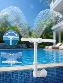 1set--Nozzle (Main Product) + Adapter (Accessory) Pool Fountain,Pool Sprinkler Fountain,Pool Fountain For Above And In-Ground Pools, Swimming Pool Water Fountain - A - View 10