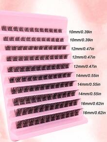 120pcs D Curl Cluster False Eyelashes, Reusable Soft Natural DIY Eyelash Extensions, Comfortable For Daily Wear - D - View 5