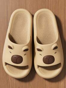 Children's Cartoon Slippers, Non-Slip Indoor Home Slippers For Summer - Khaki - View 6