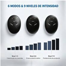 Estimulador Muscular EMS Inalámbrico Completo con 3 Unidades de Control Independientes, Parches de Hidrogel Conductivo Reutilizable para Abdomen, Brazos, Piernas y Glúteos, Dispositivo Tonificador Muscular Portátil Recargable USB con 6 Modos de Entrenamiento y 9 Niveles de Intensidad Ajustables, - Negro - Ver 7