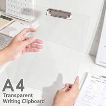 Map Binder Transparan Ukuran A4/A5, Papan Klip dengan Klip Logam, Cocok untuk Catatan, Formulir, Dokumen, dan Gambar. - A - View 4