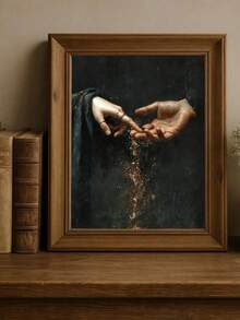 1pc Ethereal Connection Wall Art Print Gothic Celestial Decor, Mysterious Romantic Wall Art, Romantic Wedding Gift, Halloween Art Decor Gothic Skull Canvas Poster Couple Art Dark Romantic Couple Gift Print Vintage Gothic Wedding Poster, Framed/Unframed - 1pc - View 8