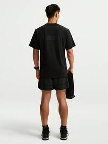 Nike Kaos Rajut Lengan Pendek Pria AS M NK TEE LSE NAC Tanpa Kerah TIM6143-010 - Hitam - View 5