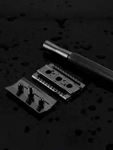 Manual Razor – Metal Double-Edge Razor – Razor Handle (Blades Not Included), Face Razor, Hair Removal - Multicolor - View 2